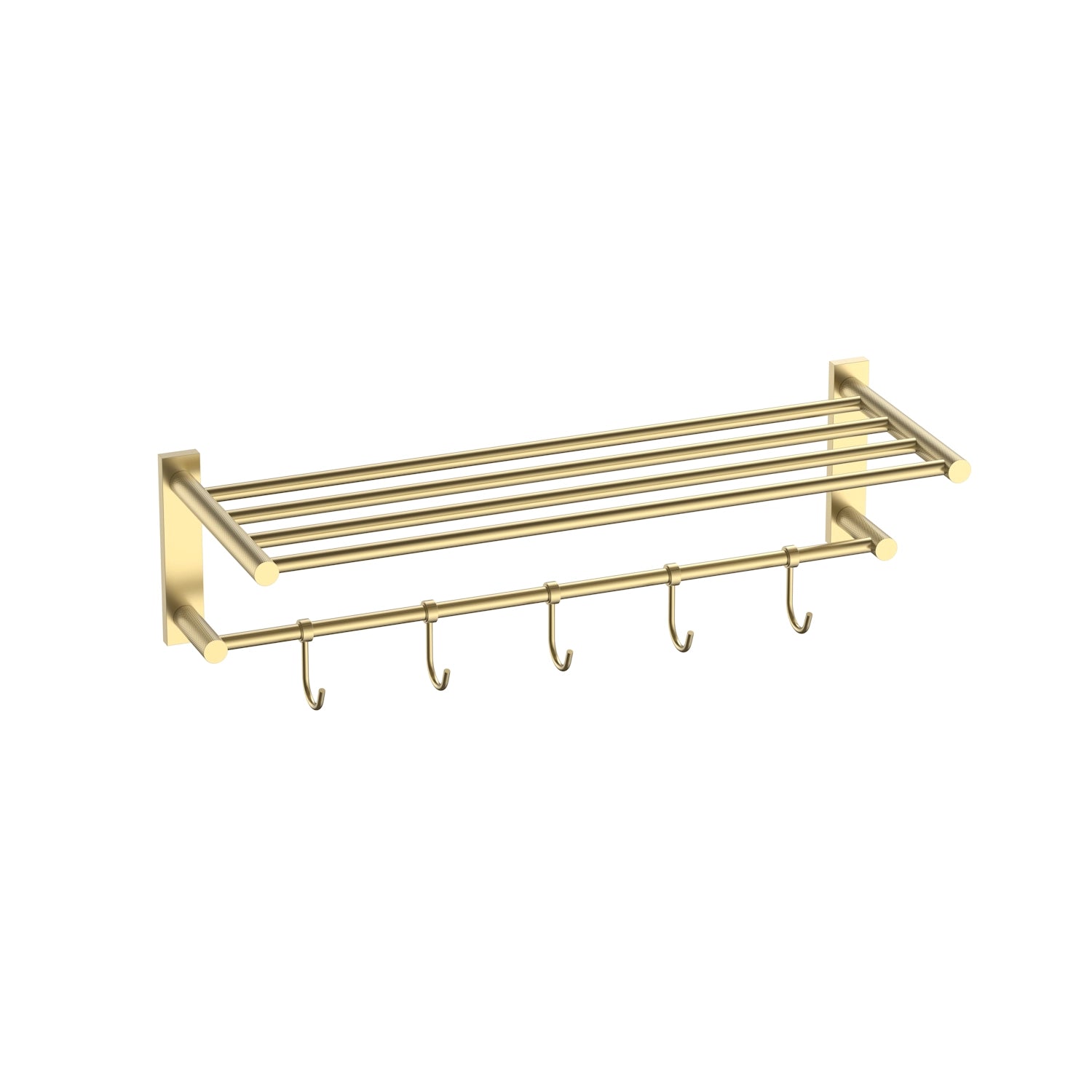 Dutchline - Handdoekrek Met Haken - 60Cm