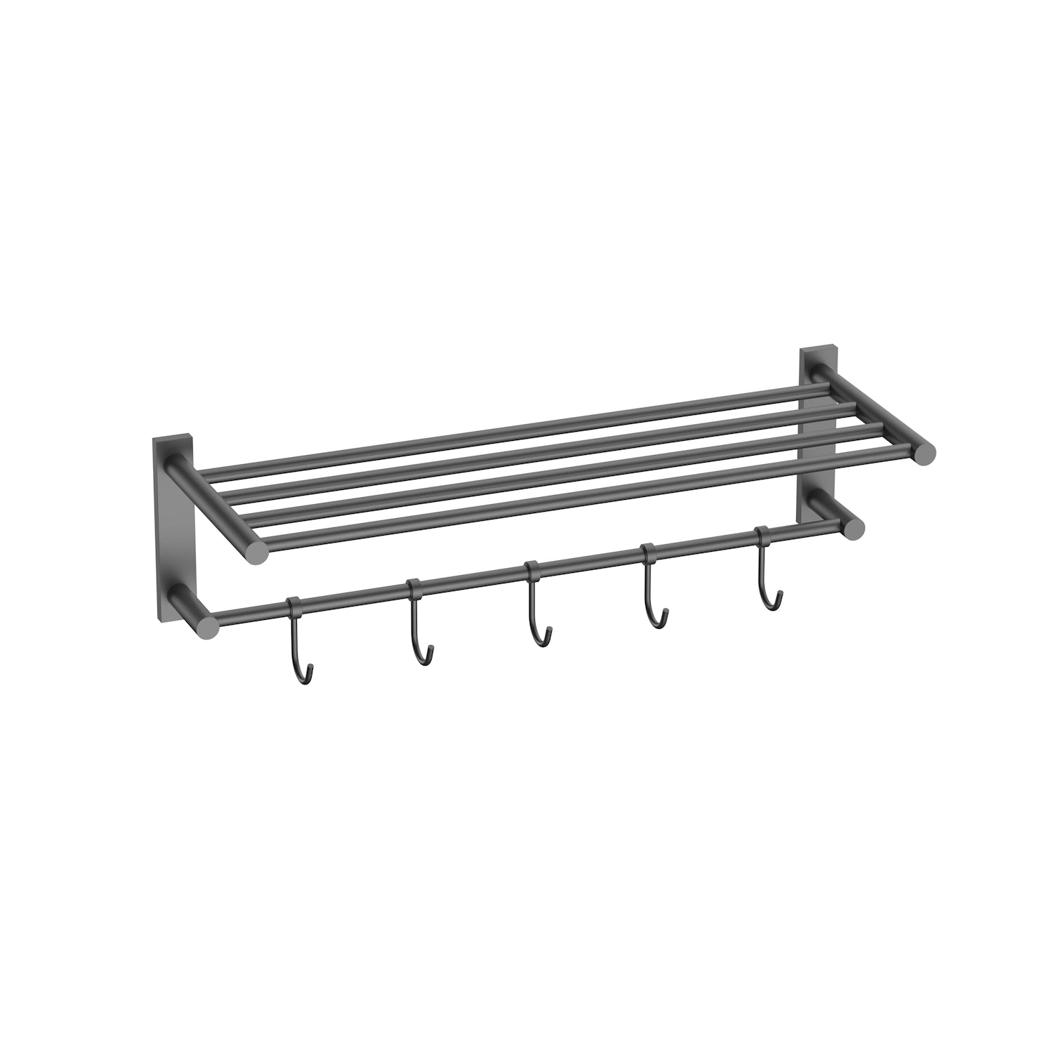 Dutchline - Handdoekrek Met Haken - 60Cm