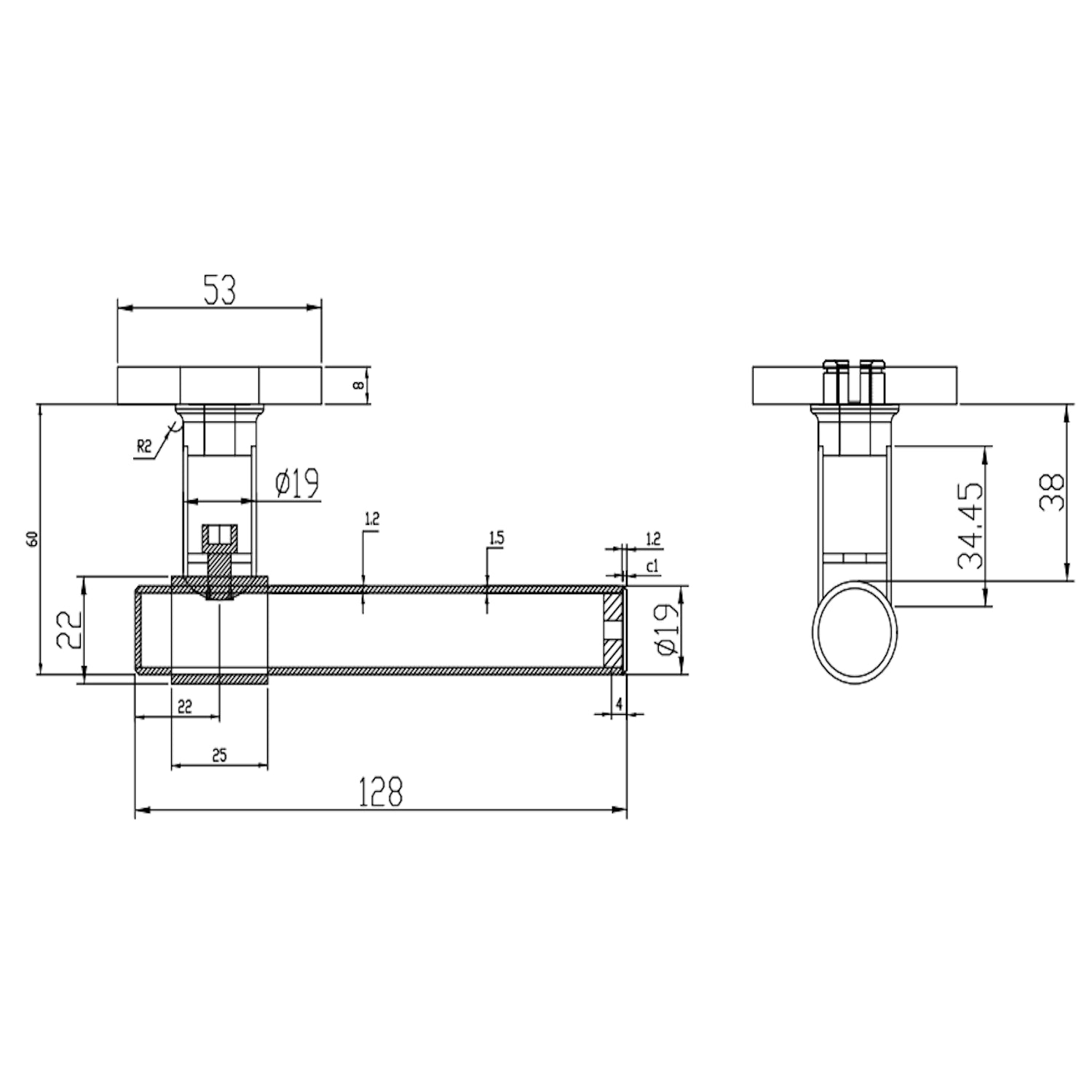 Dutchline - Grip Duo Deurkruk