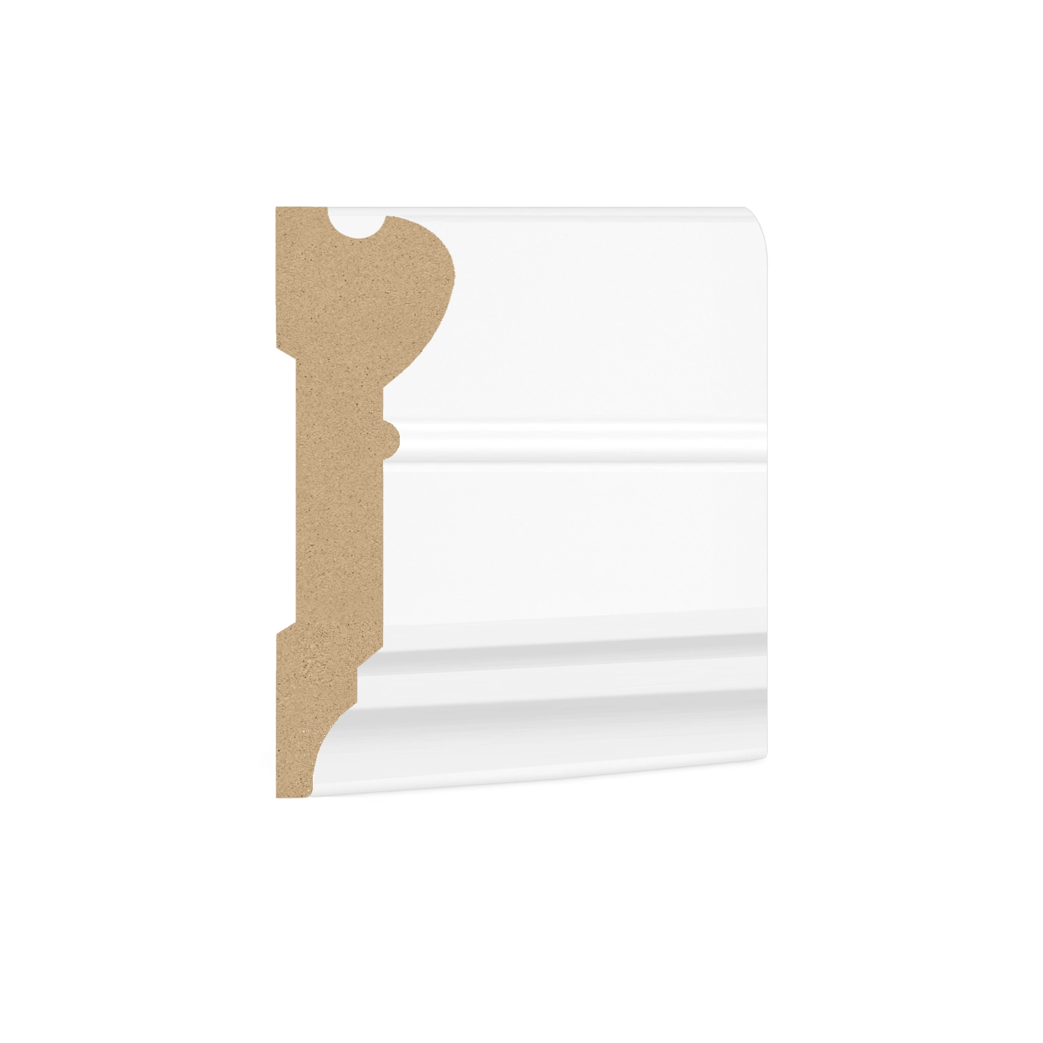 Dutchline - Luxe Architraaf Koplat Mdf - Wit - 80X20Mm