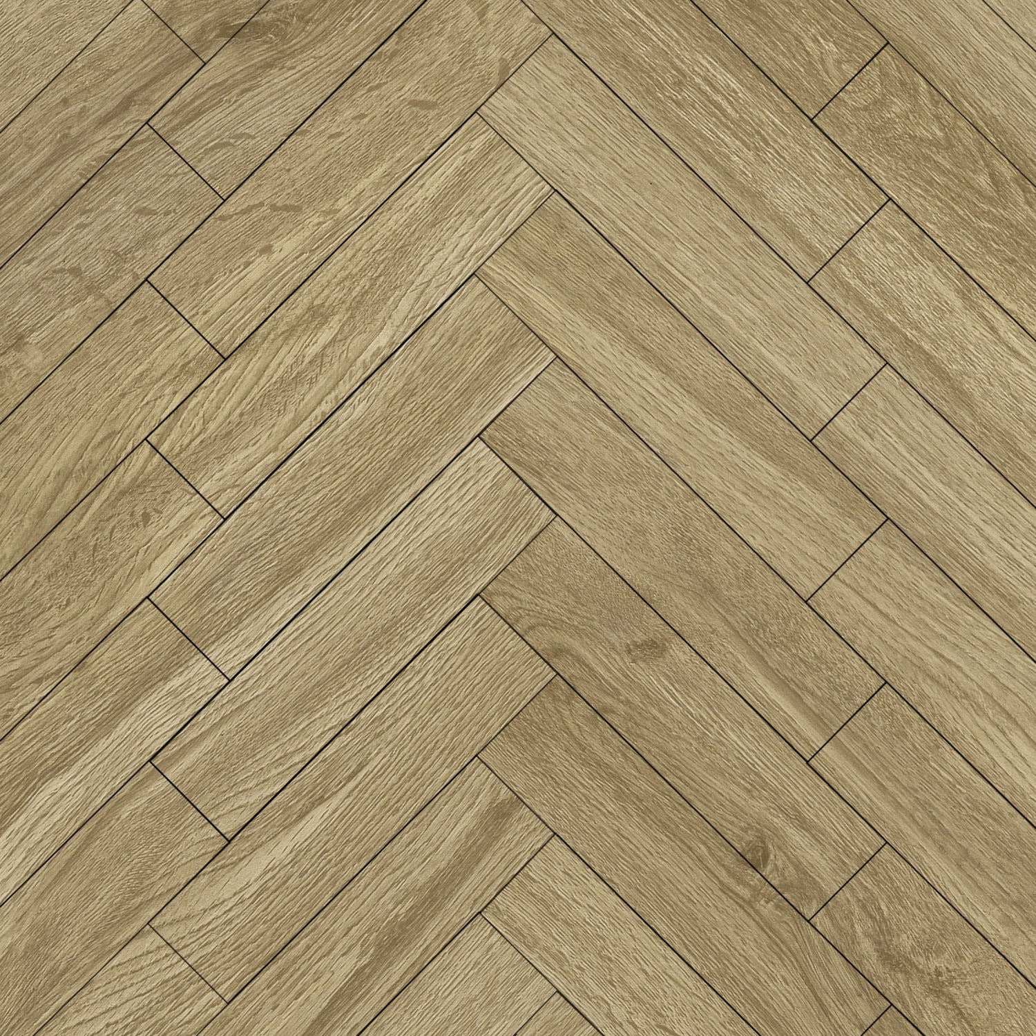 Dutchline - Pvc Visgraat Met Ondervloer - Eiken Lichtbruin