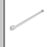 Dutchline - Profielset T.B.V. Slim Glasplaten - Muurprofiel 200Cm - Stabilisatiestang 120Cm - Chroom