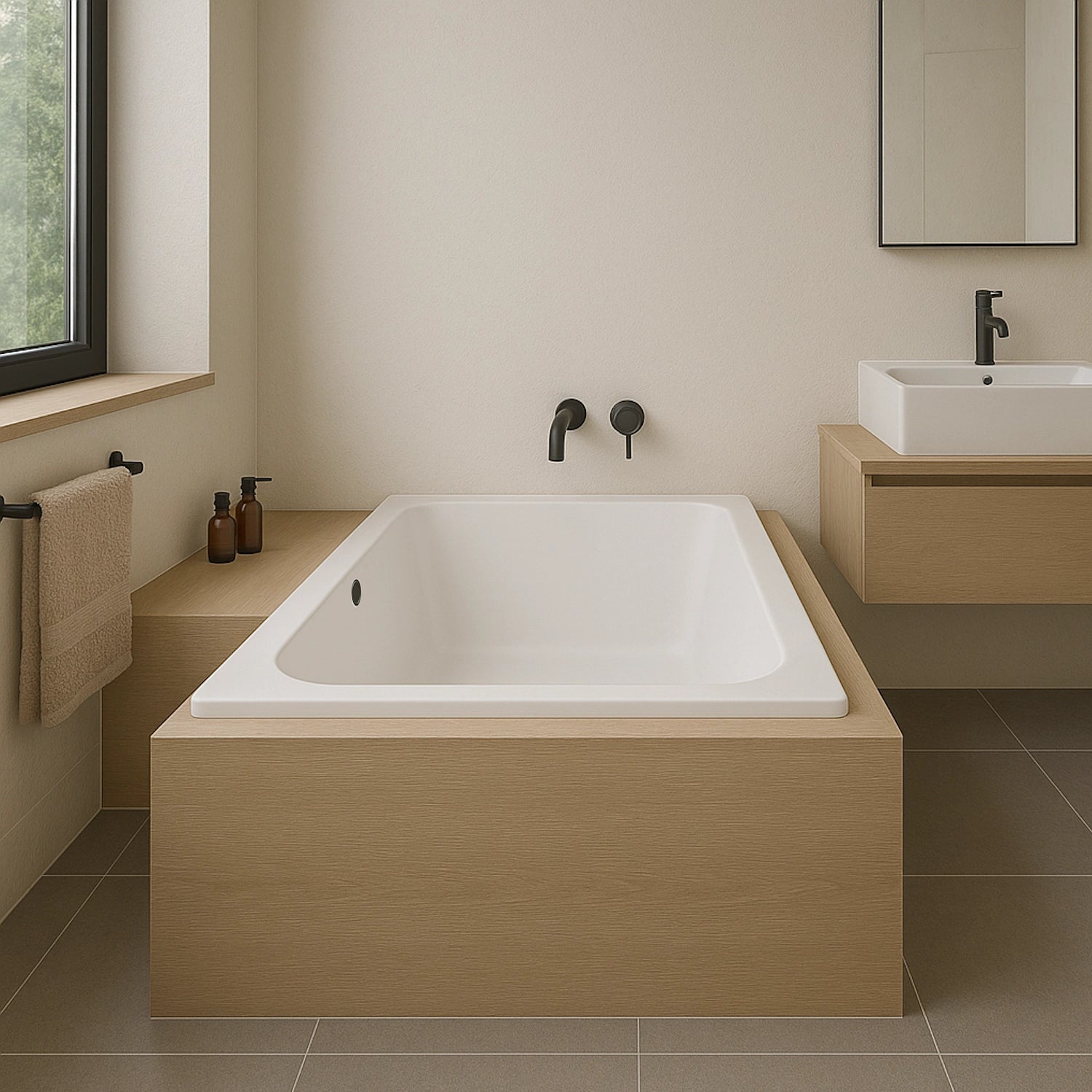 Dutchline - Drop Rd Inbouw Ligbad 1700X750X450