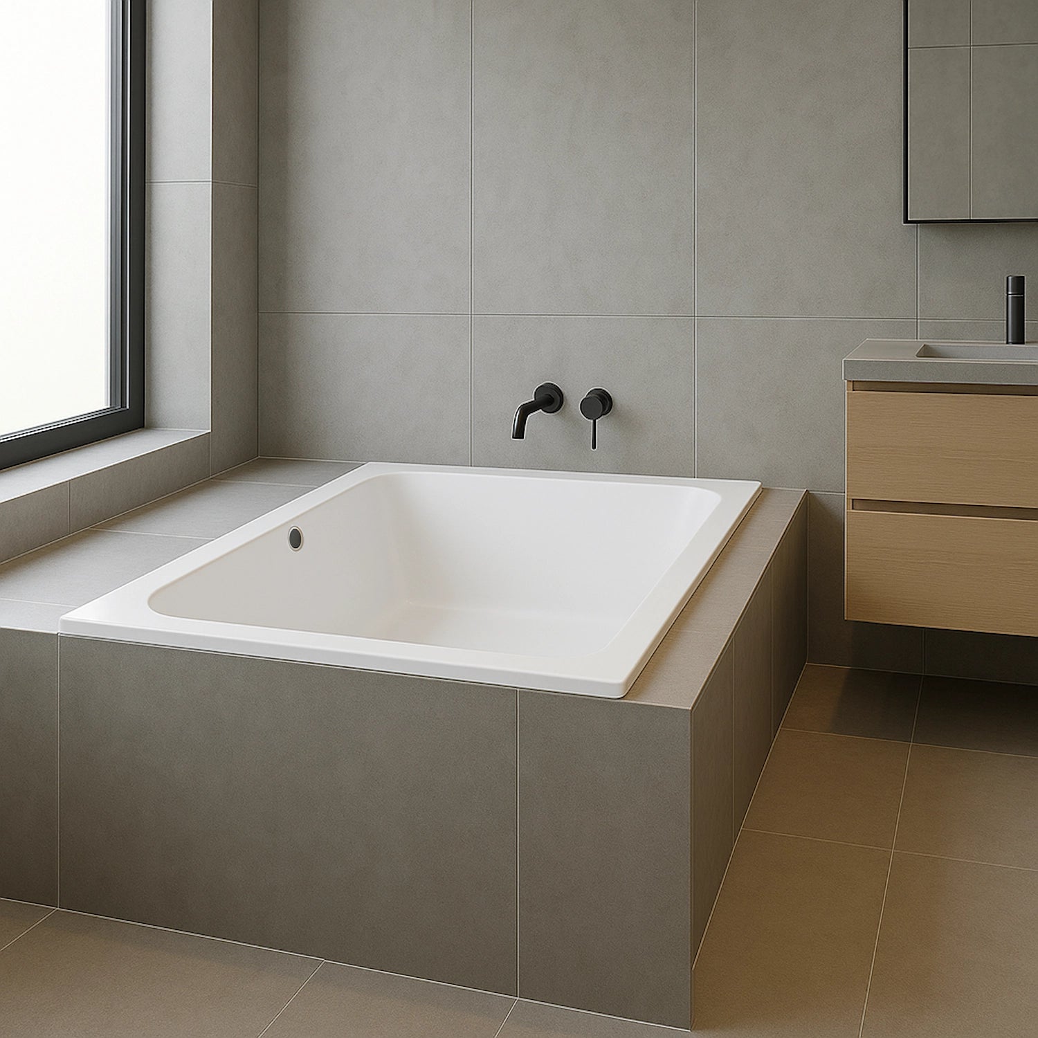 Dutchline - Drop Rd - Inbouw Ligbad - 1800X800X450