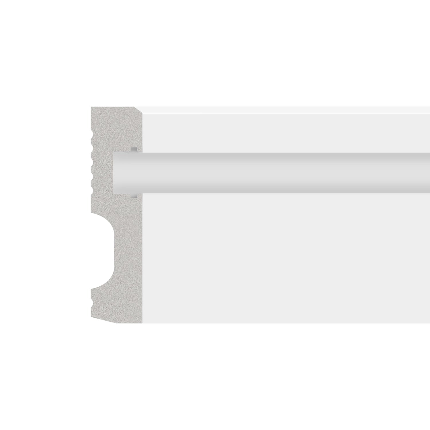 Dutchline - Rechte Plint Voor Ledstrip - Wit - 100X18X2250Mm
