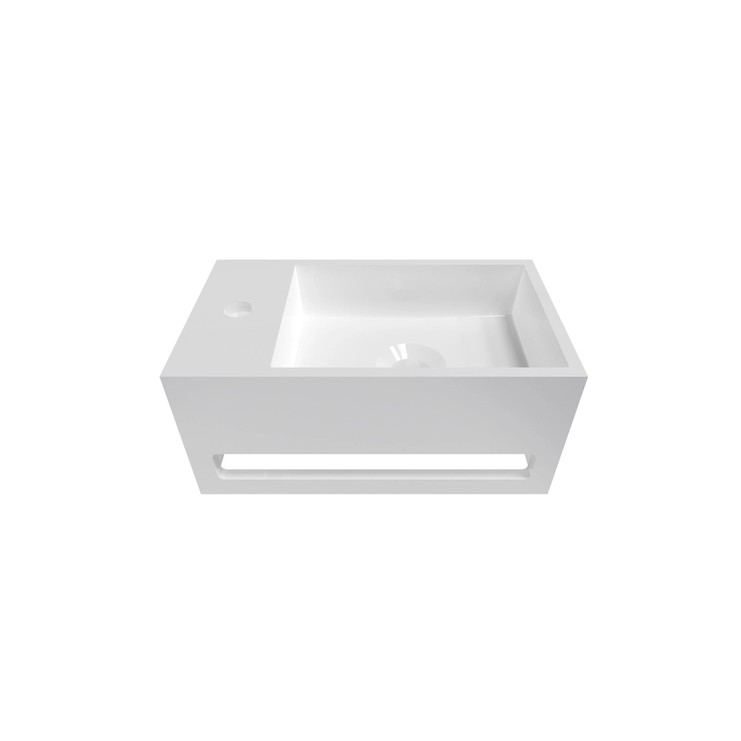 Dutchline - Solid.Surface Fontein Met Handdoekrek - Links - 356X203X159Mm