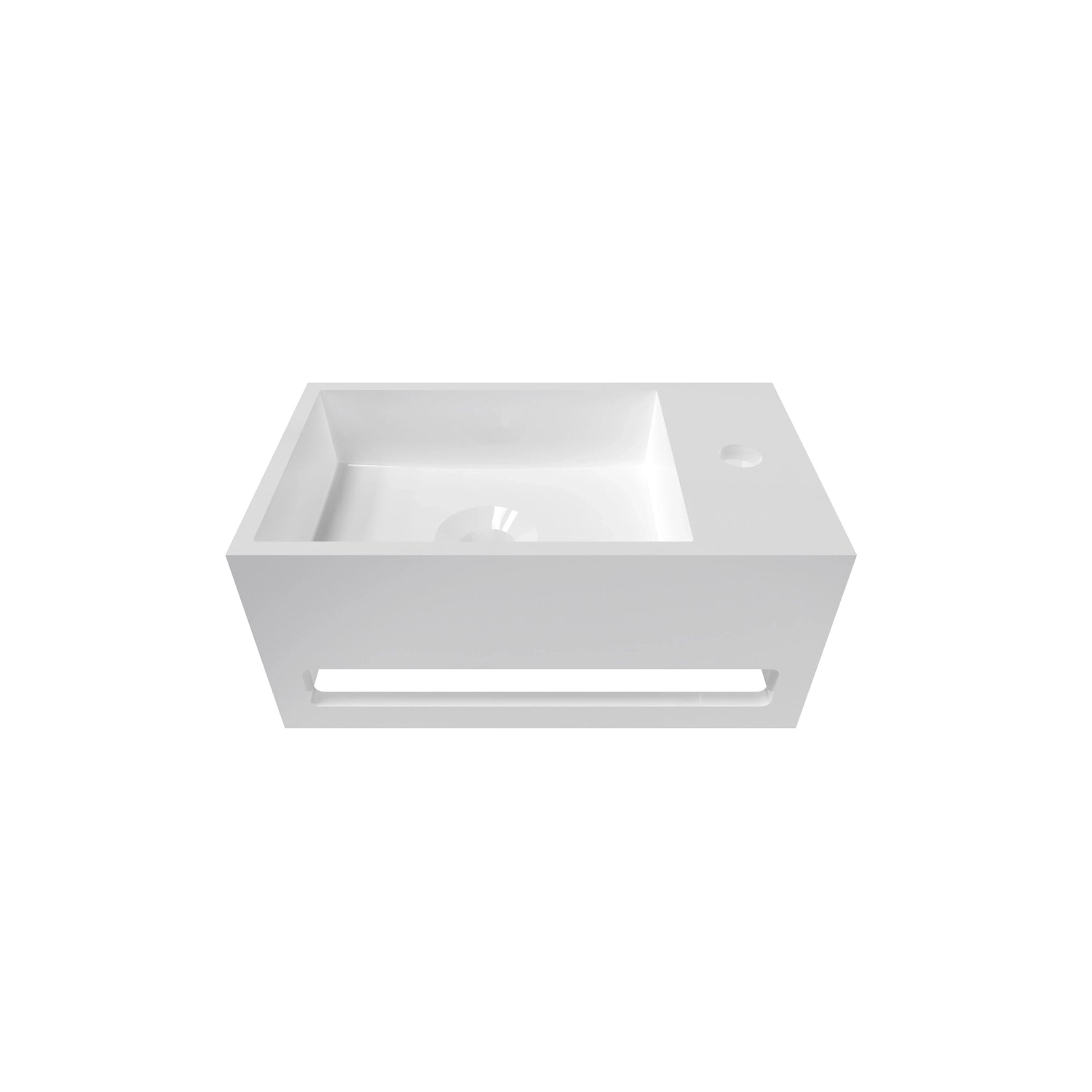 Dutchline - Solid.Surface Fontein Met Handdoekrek - Rechts - 356X203X159Mm