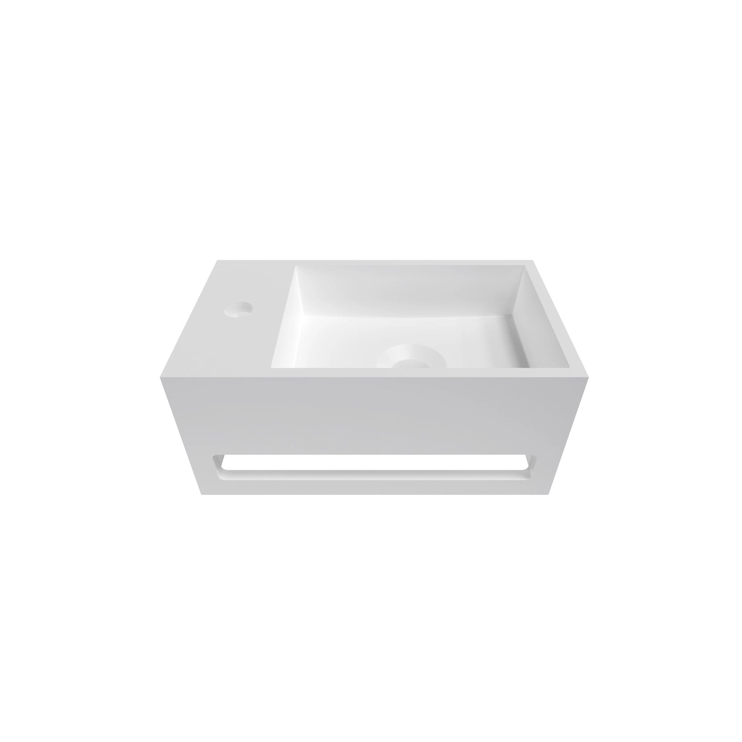 Dutchline - Solid.Surface Fontein Met Handdoekrek - Links - 356X203X159Mm