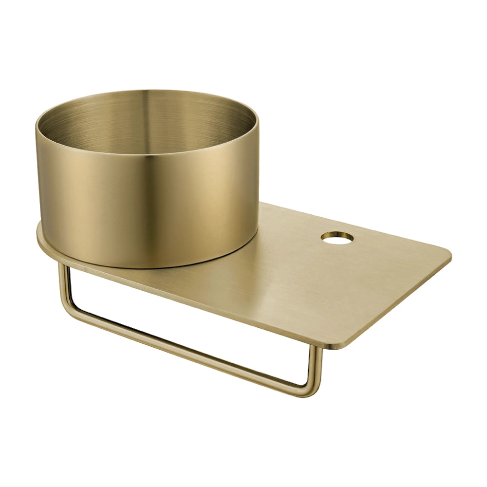 Dutchline - Toiletplanchet Met Waskom - 360X210X165 - Met Kraangat - Geborsteld Messing
