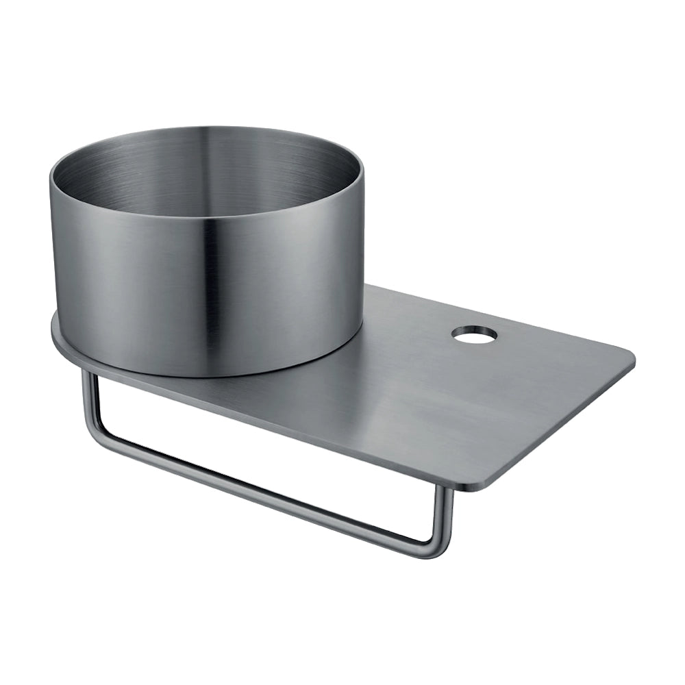 Dutchline - Toiletplanchet Met Waskom - 360X210X165 - Met Kraangat - Gunmetal