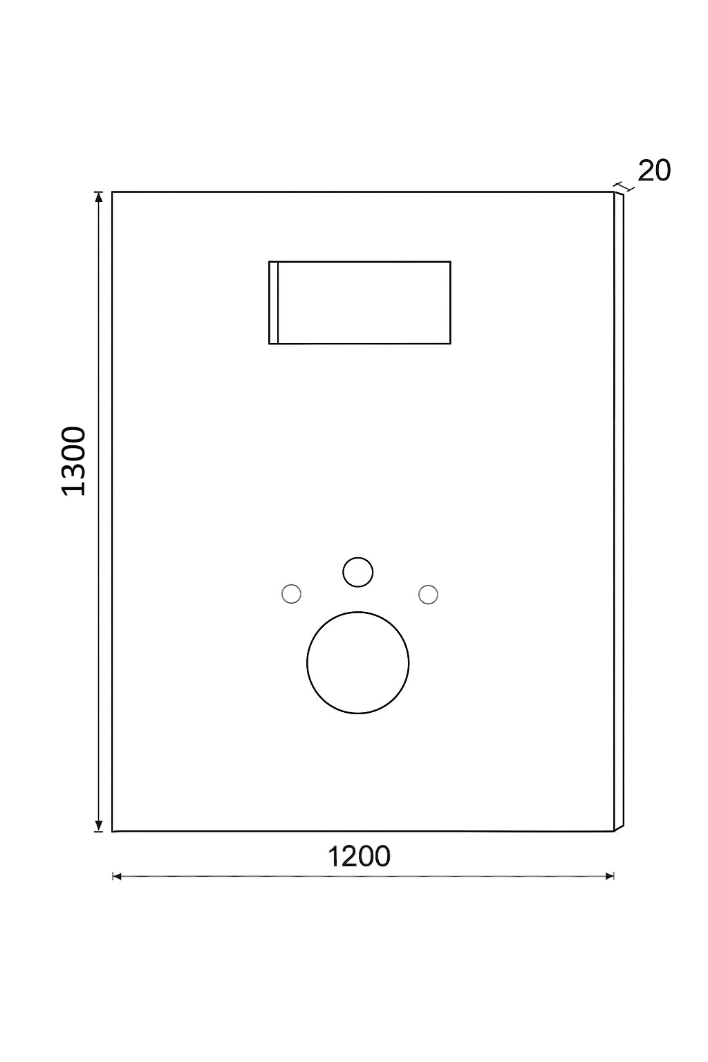 Dutchline - Voorgeboord Toiletboardplaat - 1300X1200X20Mm