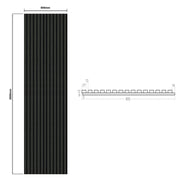 Dutchline - Wandpaneel Akoestisch Met Echt Houtfineer - Diamant Zwart - 600*2600Mm