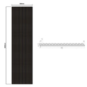 Dutchline - Wandpaneel Akoestisch Met Echt Houtfineer - Gerookt Grijs - 600*2600Mm