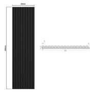 Dutchline - Wandpaneel Akoestisch Met Echt Houtfineer - Mat Zwart - 600*2600Mm