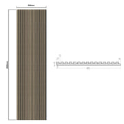 Dutchline - Wandpaneel Akoestisch Met Echt Houtfineer - Natural - 600*2600Mm