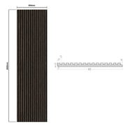 Dutchline - Wandpaneel Akoestisch Met Echt Houtfineer - Wenge - 600*2600Mm