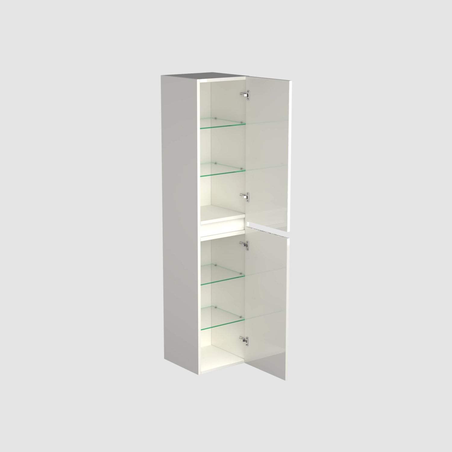 Dutchline Badmeubel Kolomkast Glans Wit 160X35Cm 2 Deuren