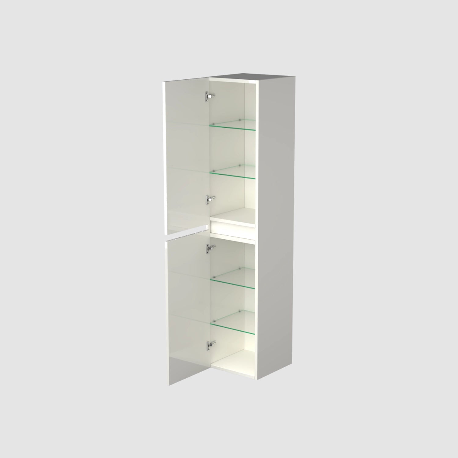 Dutchline Badmeubel Kolomkast Glans Wit 160X35Cm 2 Deuren