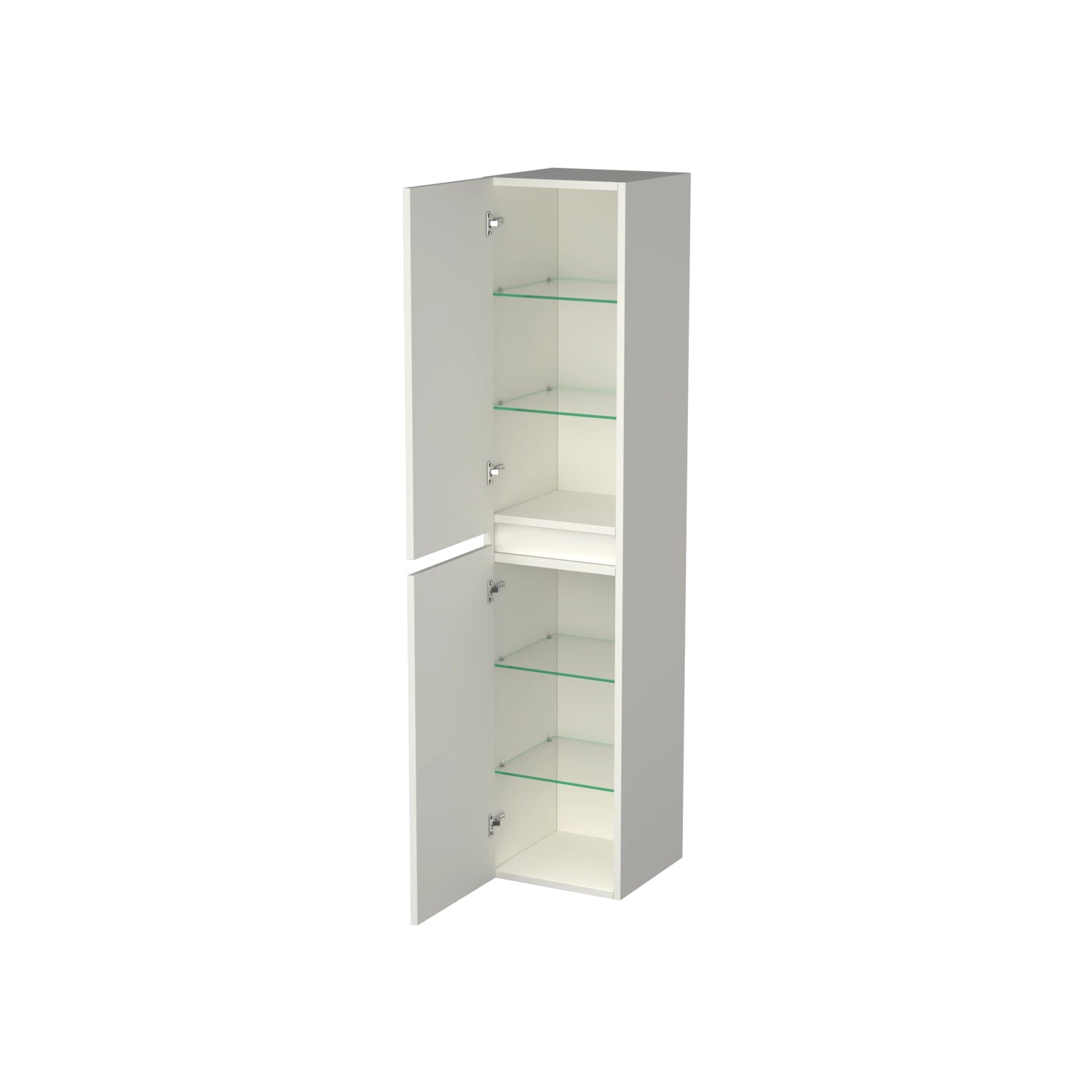 Dutchline Badmeubel Kolomkast - Mat Wit - 160X35Cm - 2 Deuren