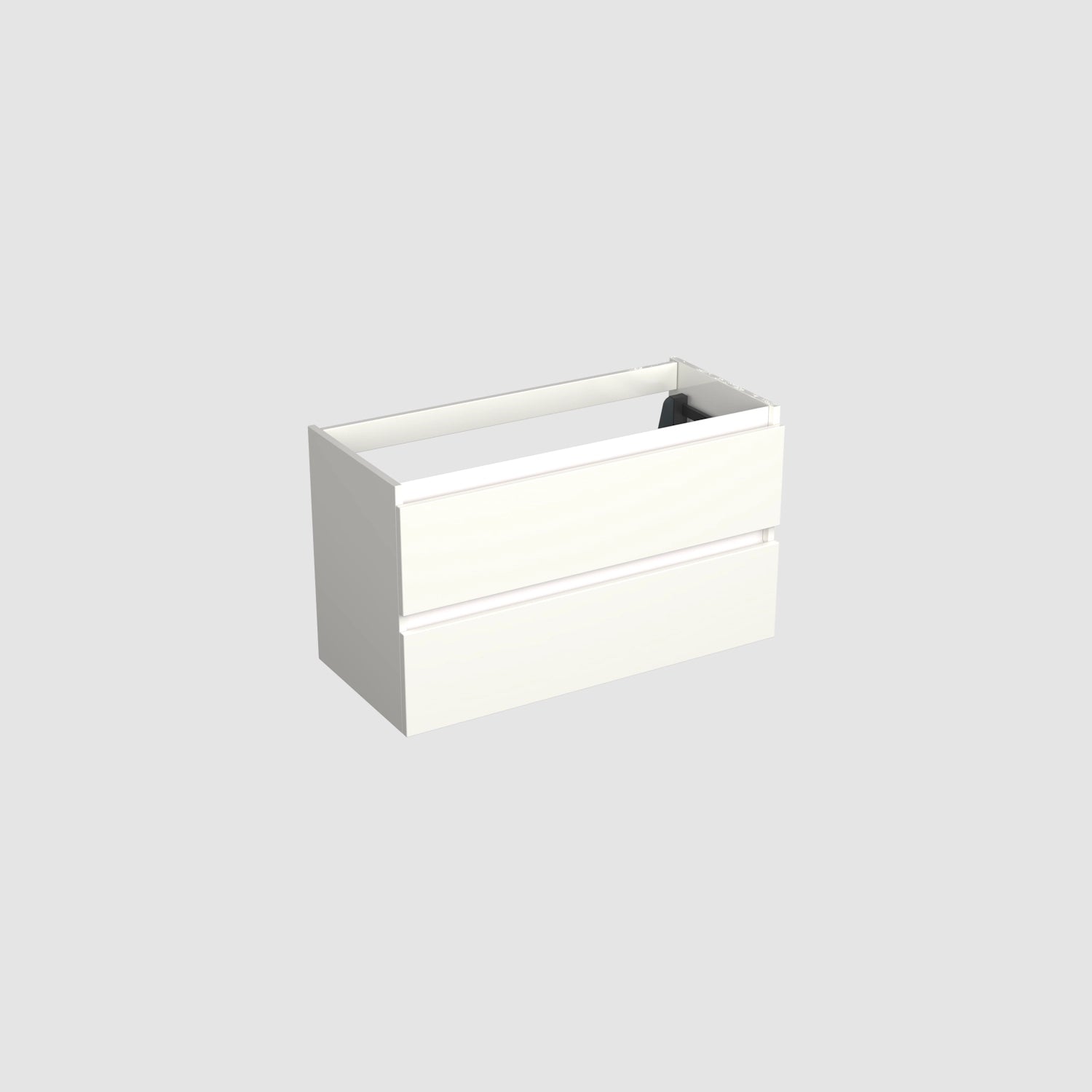 Dutchline Badmeubel Onderkast Glans Wit 100X46Cm 2 Lades 1 Uitsparing