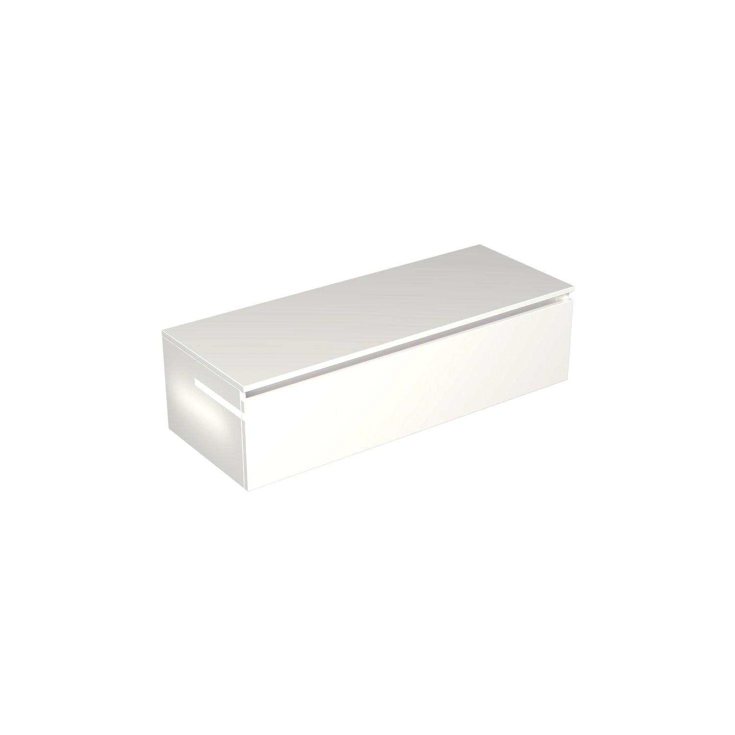 Dutchline Badmeubel Onderkast - Glans Wit - 120X46Cm - 1 Lade - 2 Uitsparingen