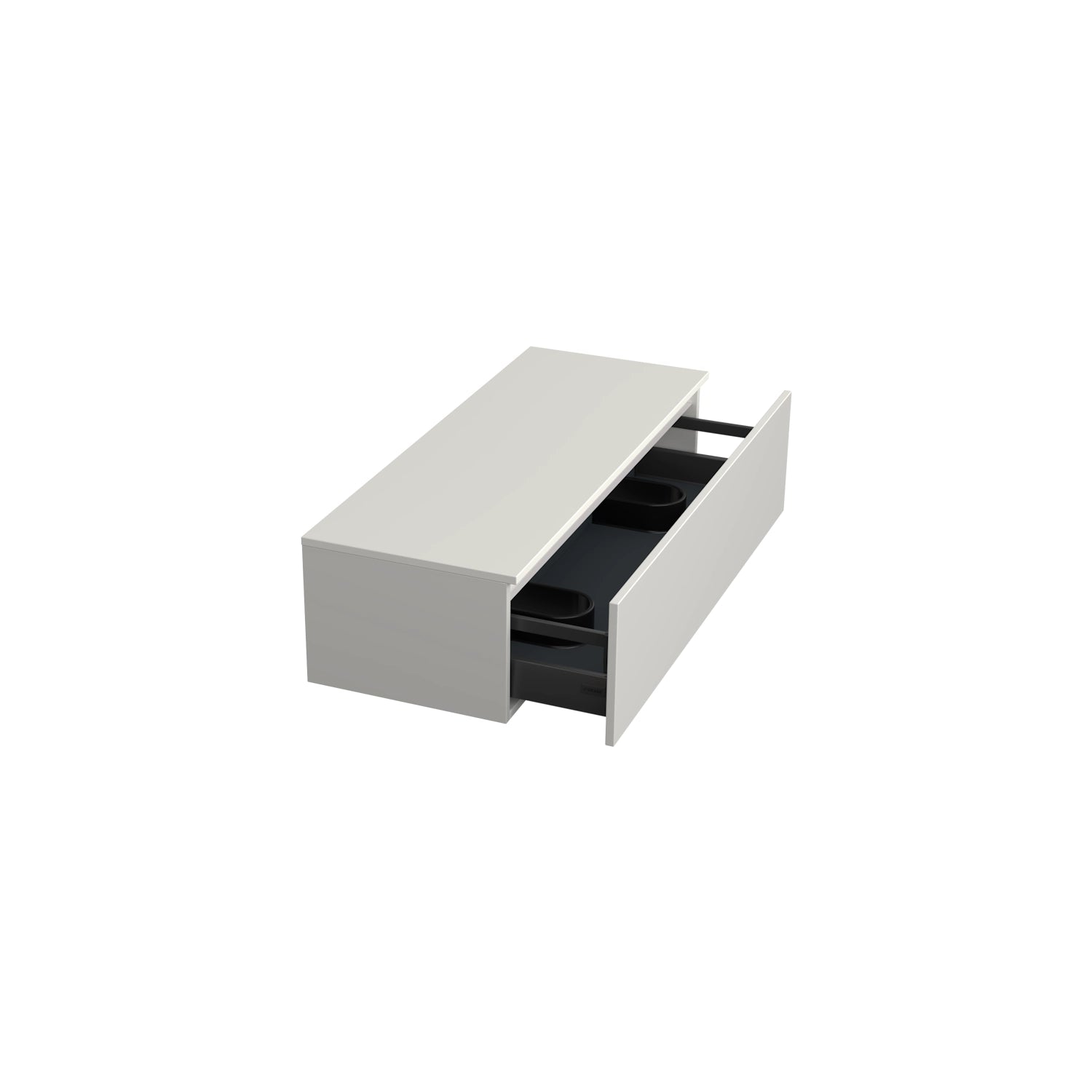 Dutchline Badmeubel Onderkast - Glans Wit - 120X46Cm - 1 Lade - 2 Uitsparingen
