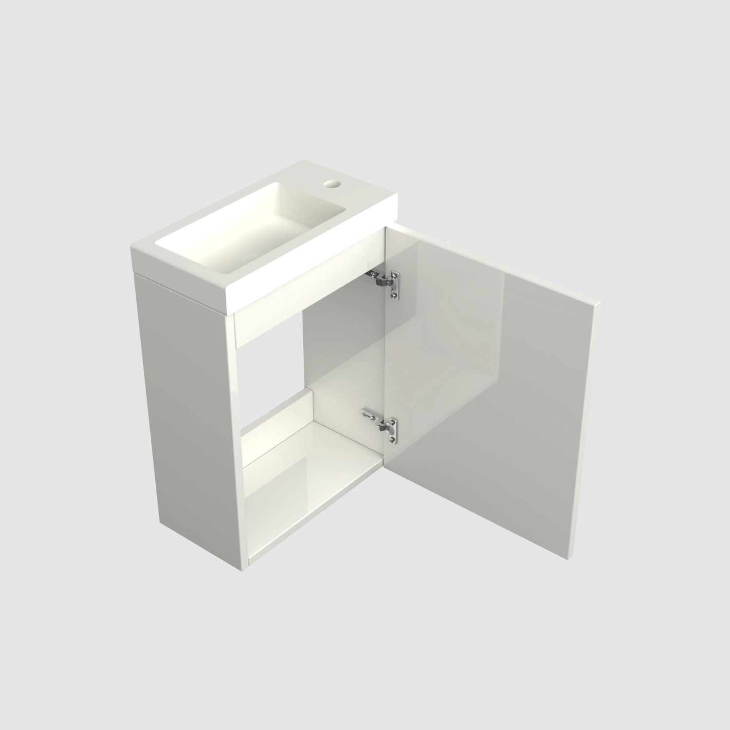 Dutchline Badmeubel Onderkast Glans Wit 36X18Cm 1 Deur (Links/Rechts)