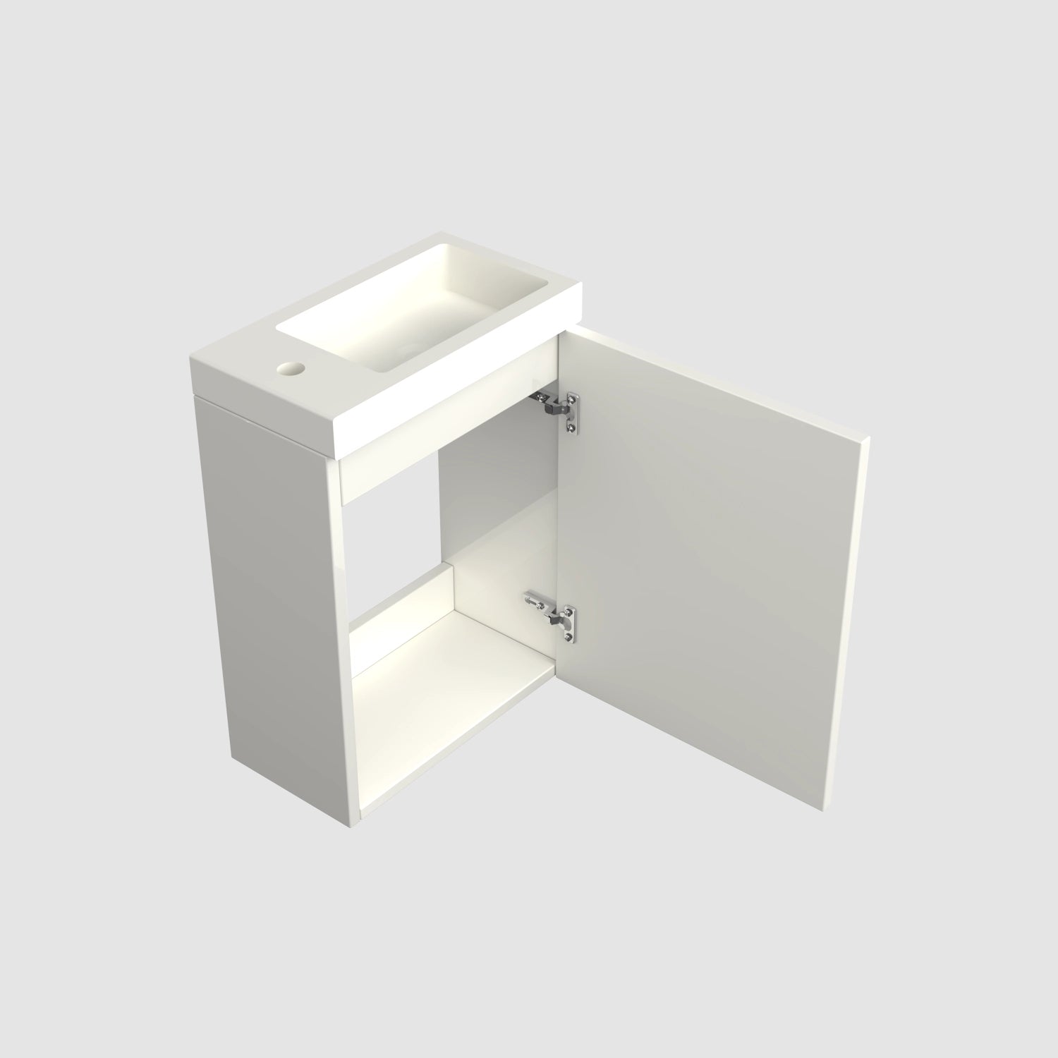 Dutchline Badmeubel Onderkast Glans Wit 36X18Cm 1 Deur (Links/Rechts)