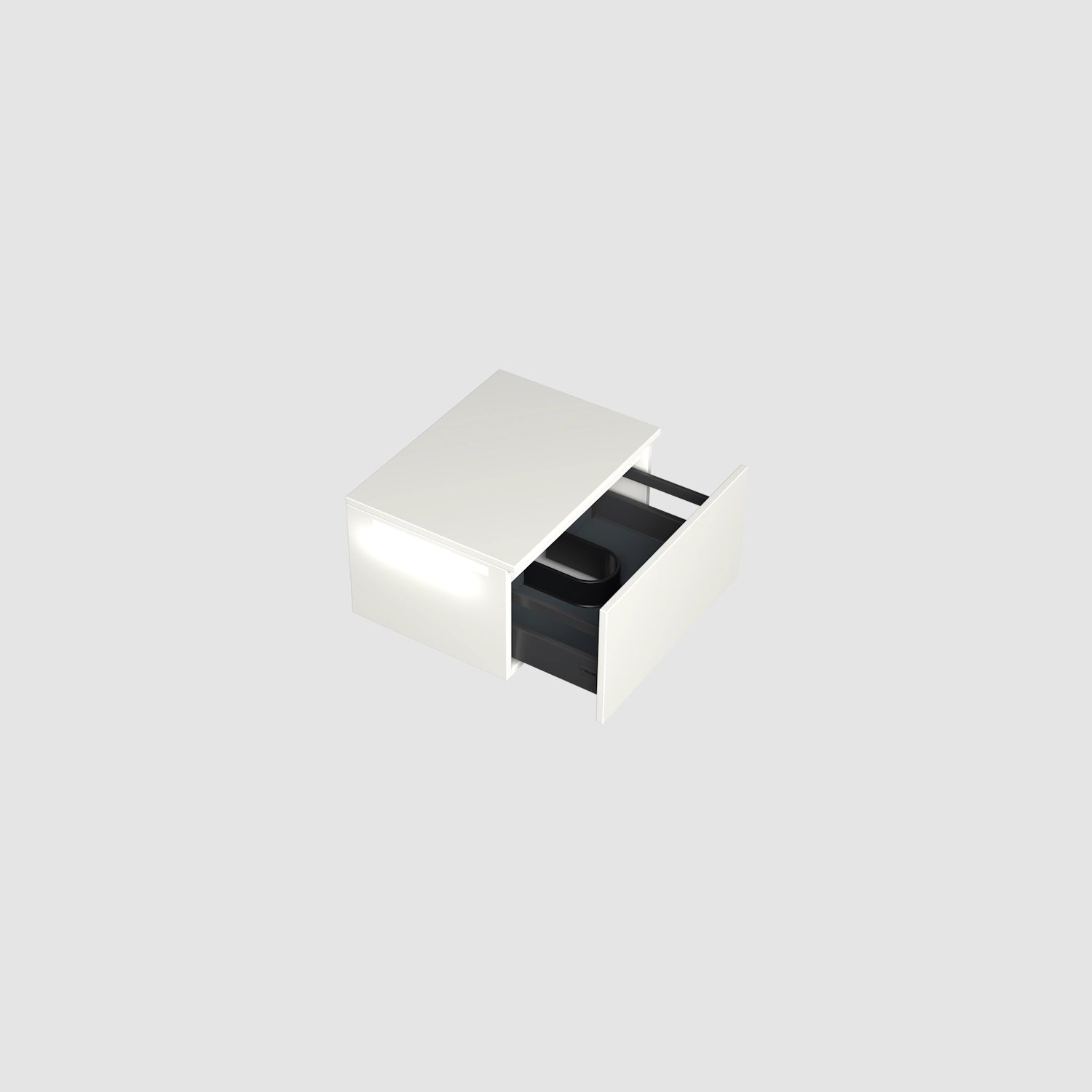 Dutchline Badmeubel Onderkast Glans Wit 60X46Cm 1 Lade 1 Uitsparing