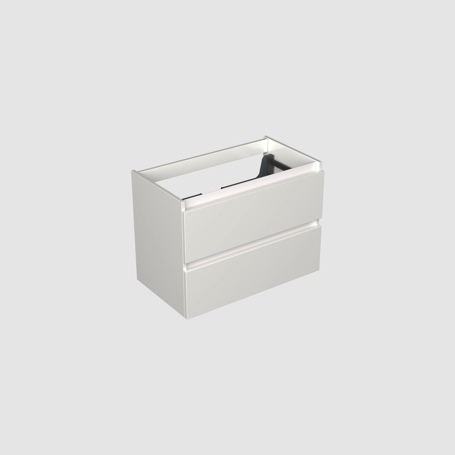 Dutchline Badmeubel Onderkast Glans Wit 80X46Cm 2 Lades 1 Uitsparing