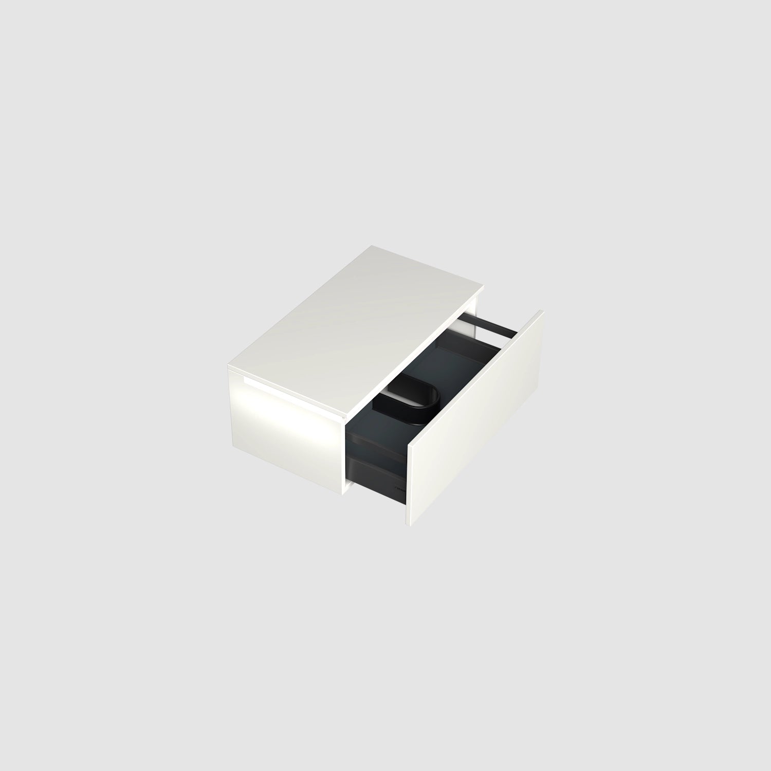 Dutchline Badmeubel Onderkast Glans Wit 80X46Cm 1 Lade 1 Uitsparing