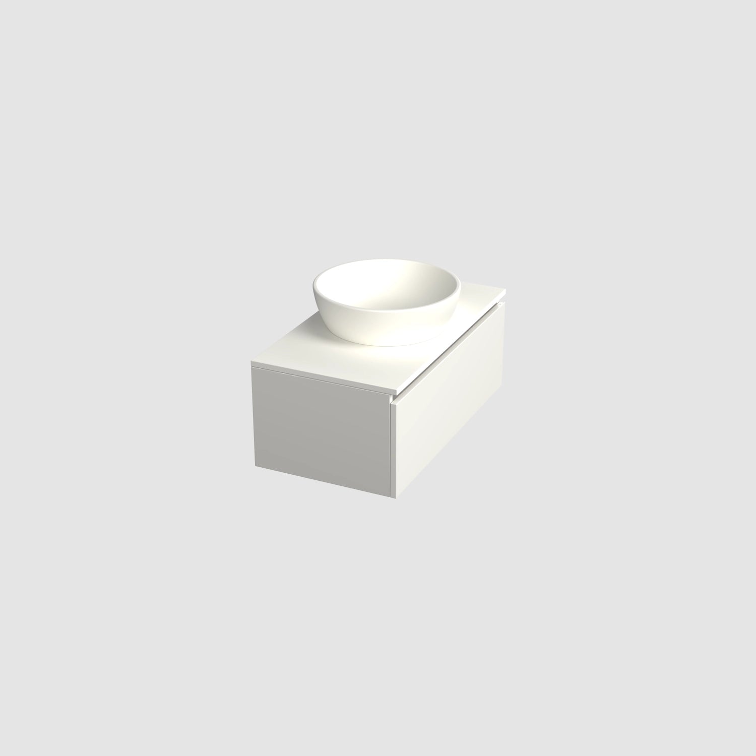 Dutchline Badmeubel Onderkast Glans Wit 80X46Cm 1 Lade 1 Uitsparing