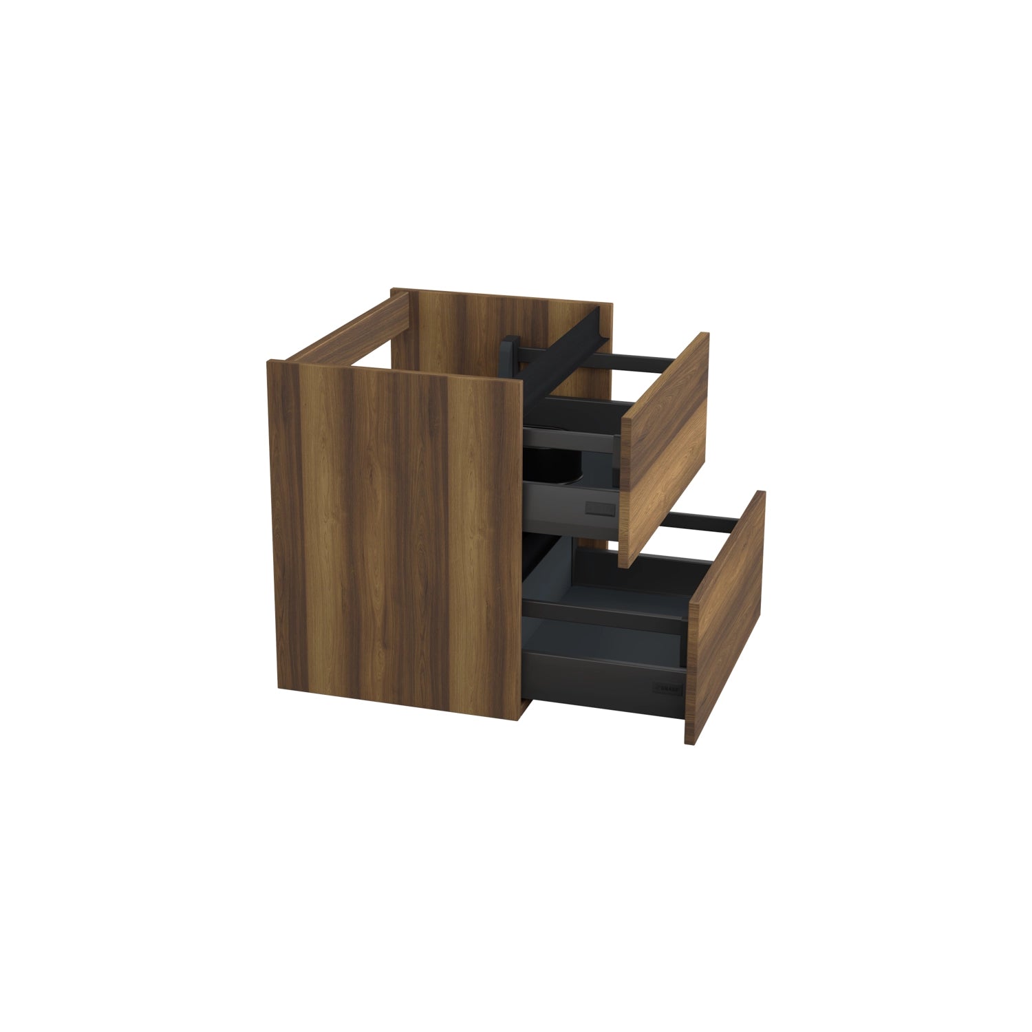 Dutchline Badmeubel Onderkast - Hamilton - 60X46Cm - 2 Lades - 1 Uitsparing