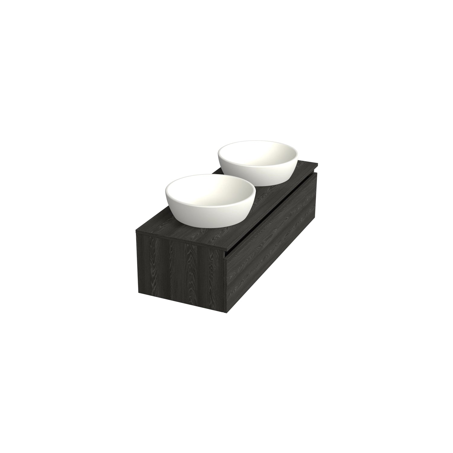 Dutchline Badmeubel Onderkast Lumiere 120X46Cm 1 Lade 2 Uitsparingen