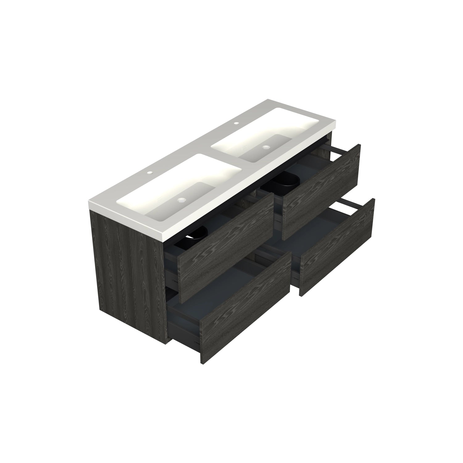 Dutchline Badmeubel Onderkast Lumiere 140X46Cm 4 Lades 2 Uitsparingen