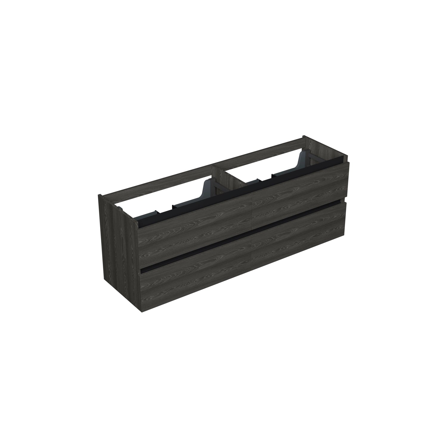 Dutchline Badmeubel Onderkast - Lumiere - 160X46Cm - 4 Lades - 2 Uitsparingen
