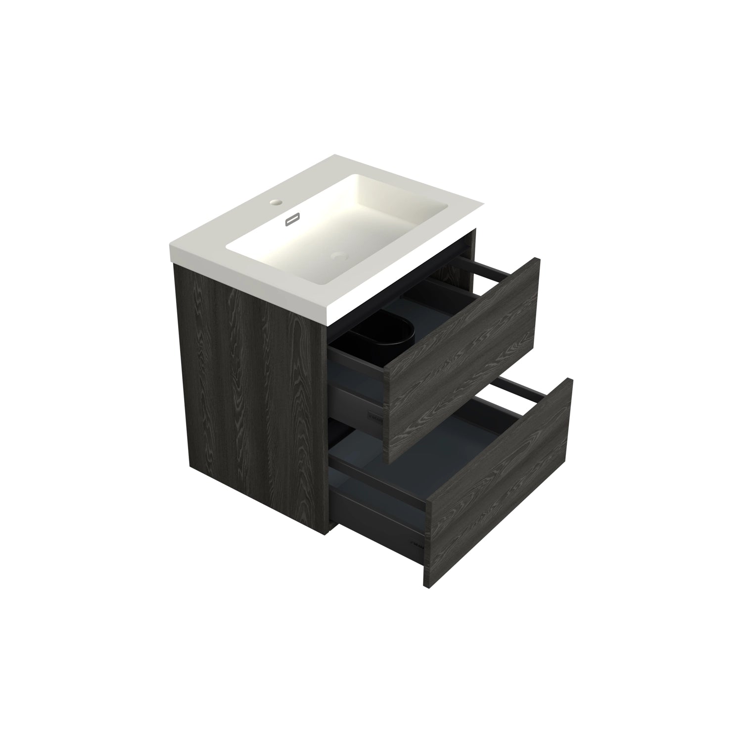 Dutchline Badmeubel Onderkast Lumiere 60X46Cm 2 Lades 1 Uitsparing