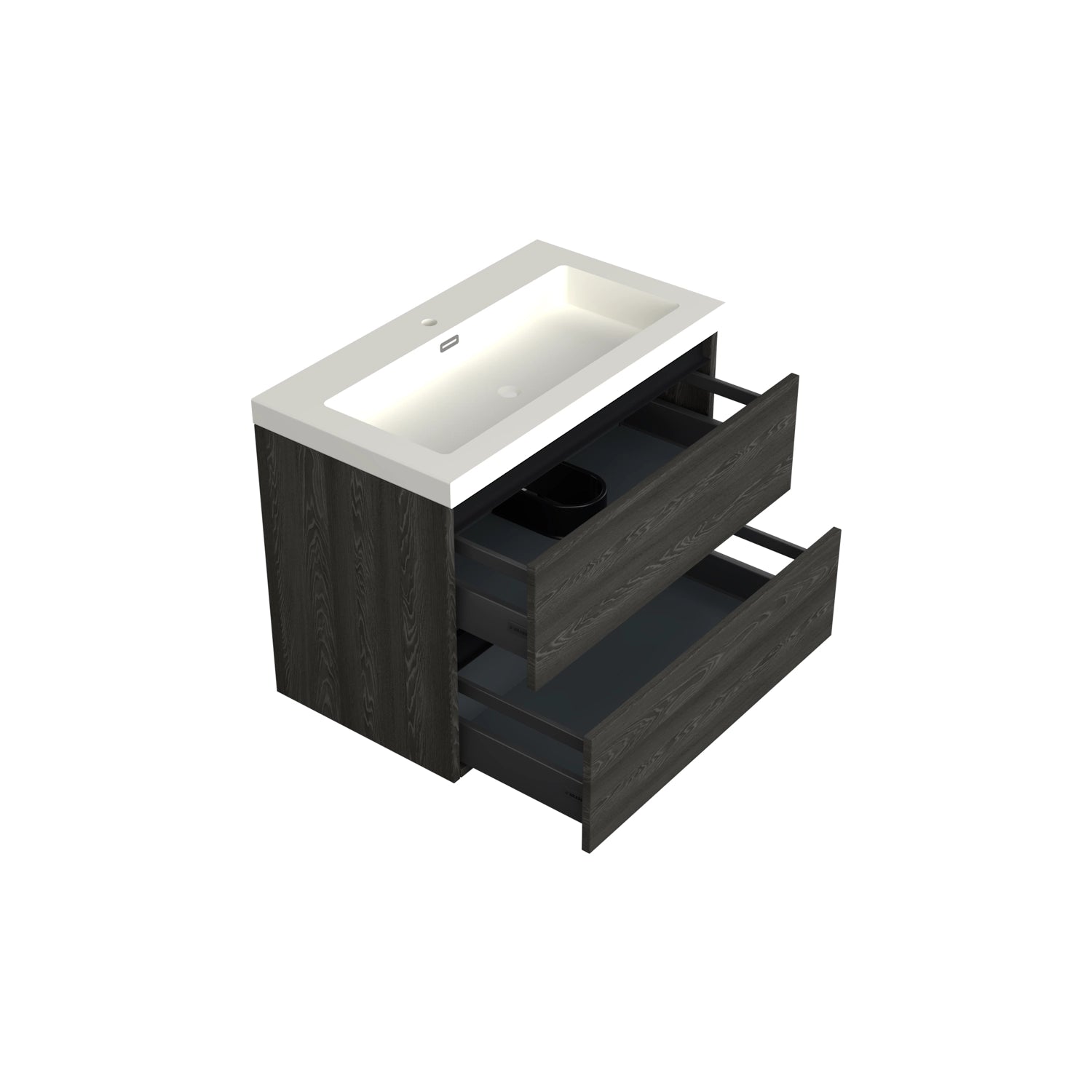 Dutchline Badmeubel Onderkast Lumiere 80X46Cm 2 Lades 1 Uitsparing