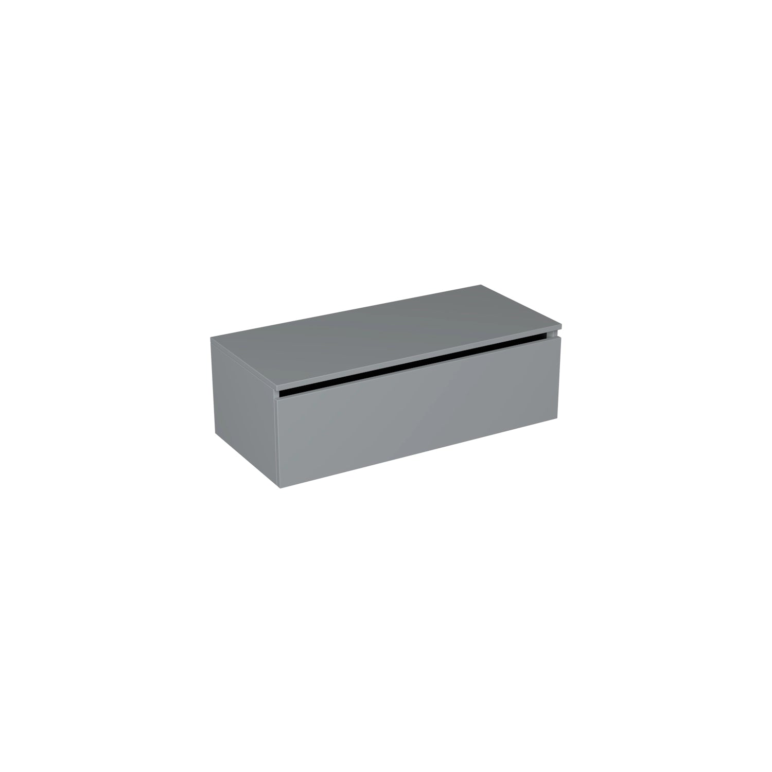 Dutchline Badmeubel Onderkast Mat Grijs 100X46Cm 1 Lade 1 Uitsparing