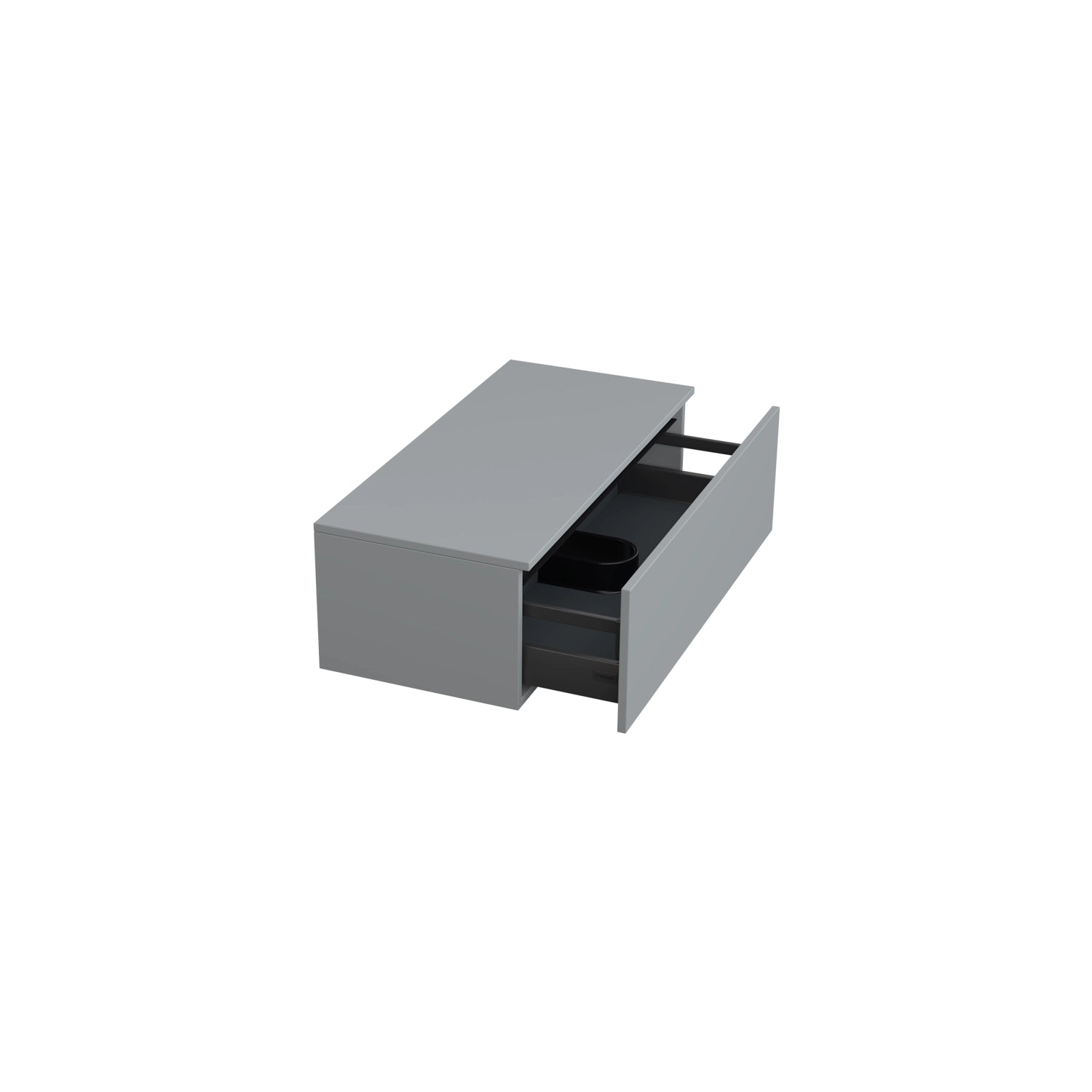 Dutchline Badmeubel Onderkast Mat Grijs 100X46Cm 1 Lade 1 Uitsparing