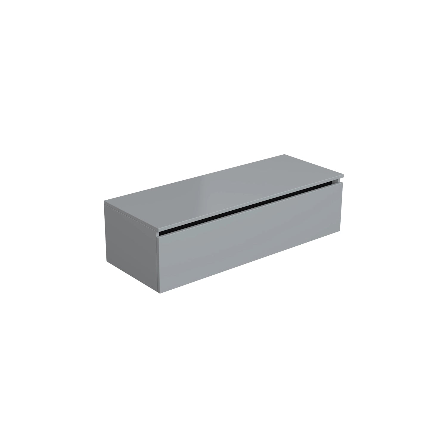 Dutchline Badmeubel Onderkast Mat Grijs 120X46Cm 1 Lade 1 Uitsparing