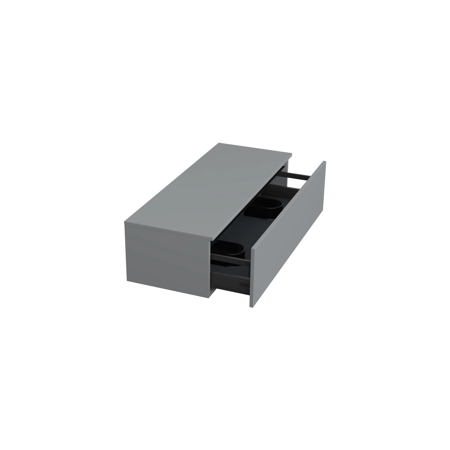 Dutchline Badmeubel Onderkast Mat Grijs 120X46Cm 1 Lade 2 Uitsparingen