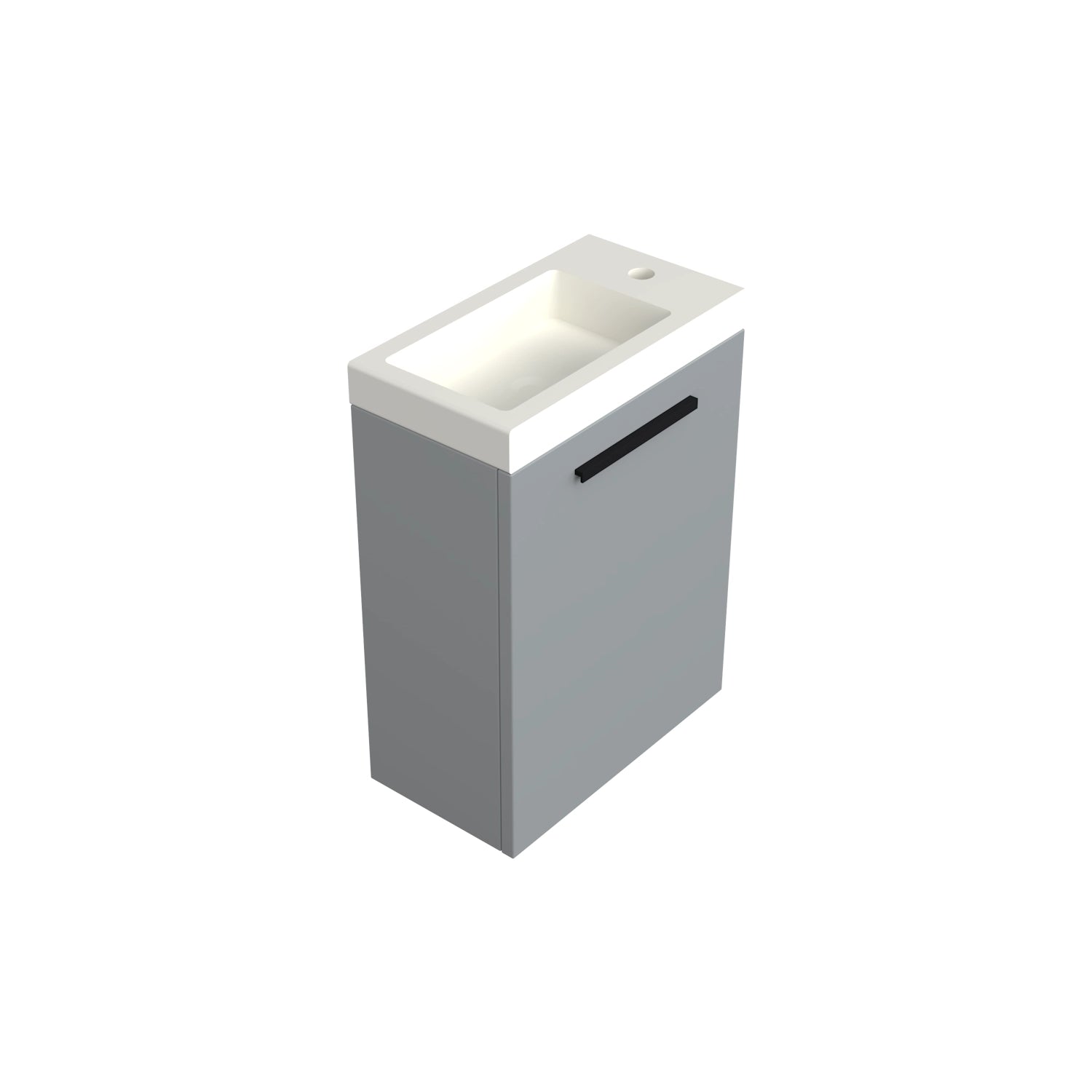 Dutchline Badmeubel Onderkast Mat Grijs 36X18Cm 1 Deur (Links/Rechts)