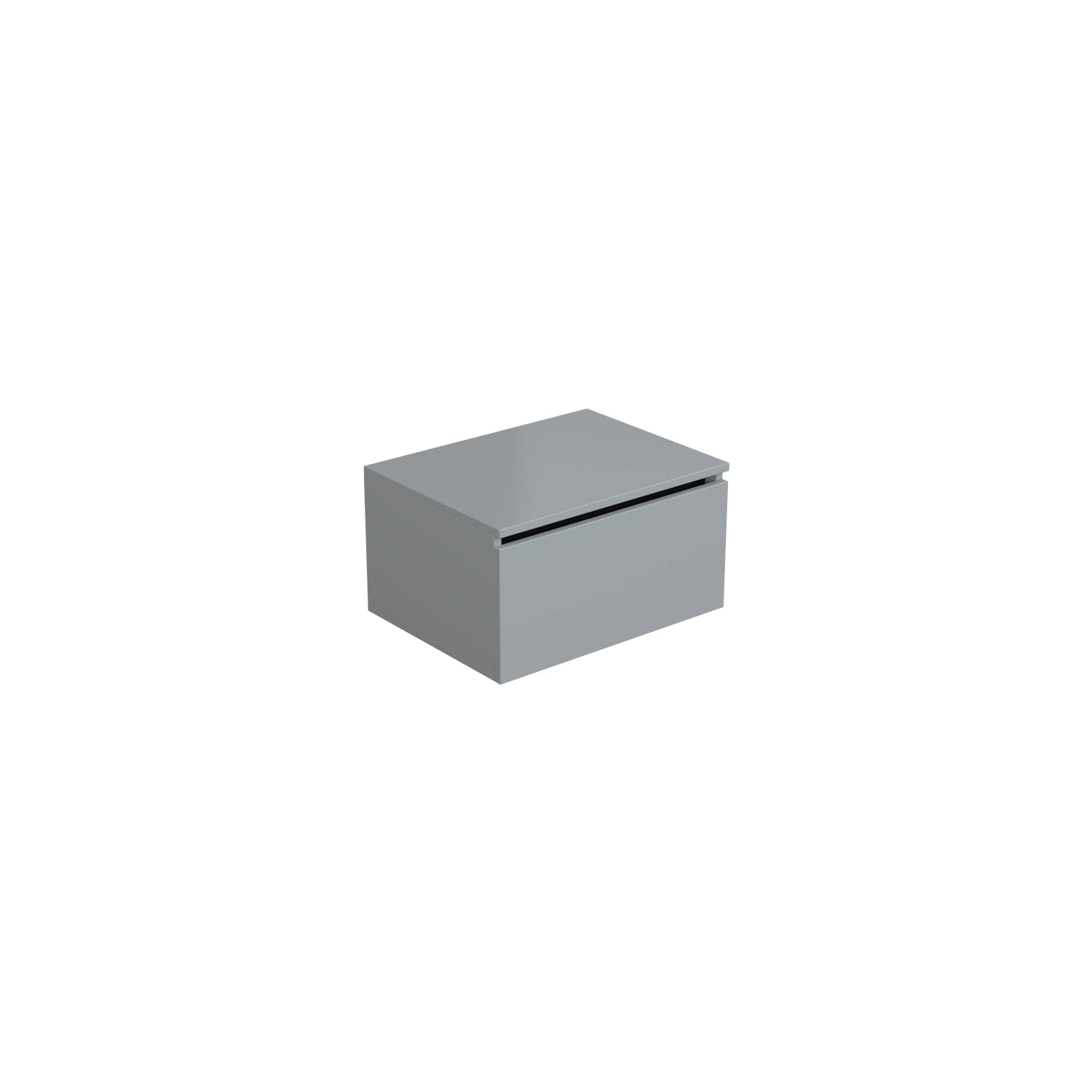 Dutchline Badmeubel Onderkast Mat Grijs 60X46Cm 1 Lade 1 Uitsparing