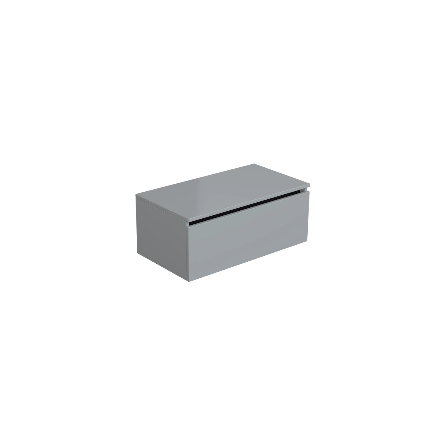 Dutchline Badmeubel Onderkast Mat Grijs 80X46Cm 1 Lade 1 Uitsparing