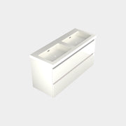 Dutchline Badmeubel Onderkast Mat Wit 120X46Cm 4 Lades 2 Uitsparingen