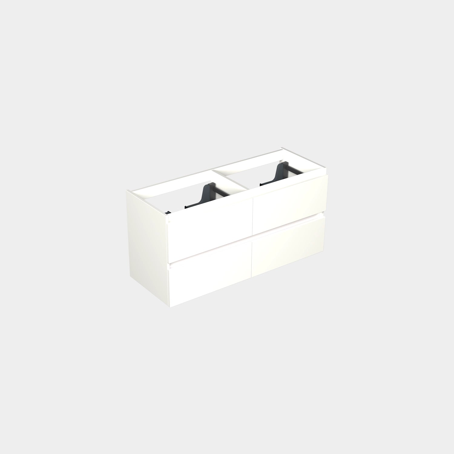 Dutchline Badmeubel Onderkast Mat Wit 120X46Cm 4 Lades 2 Uitsparingen