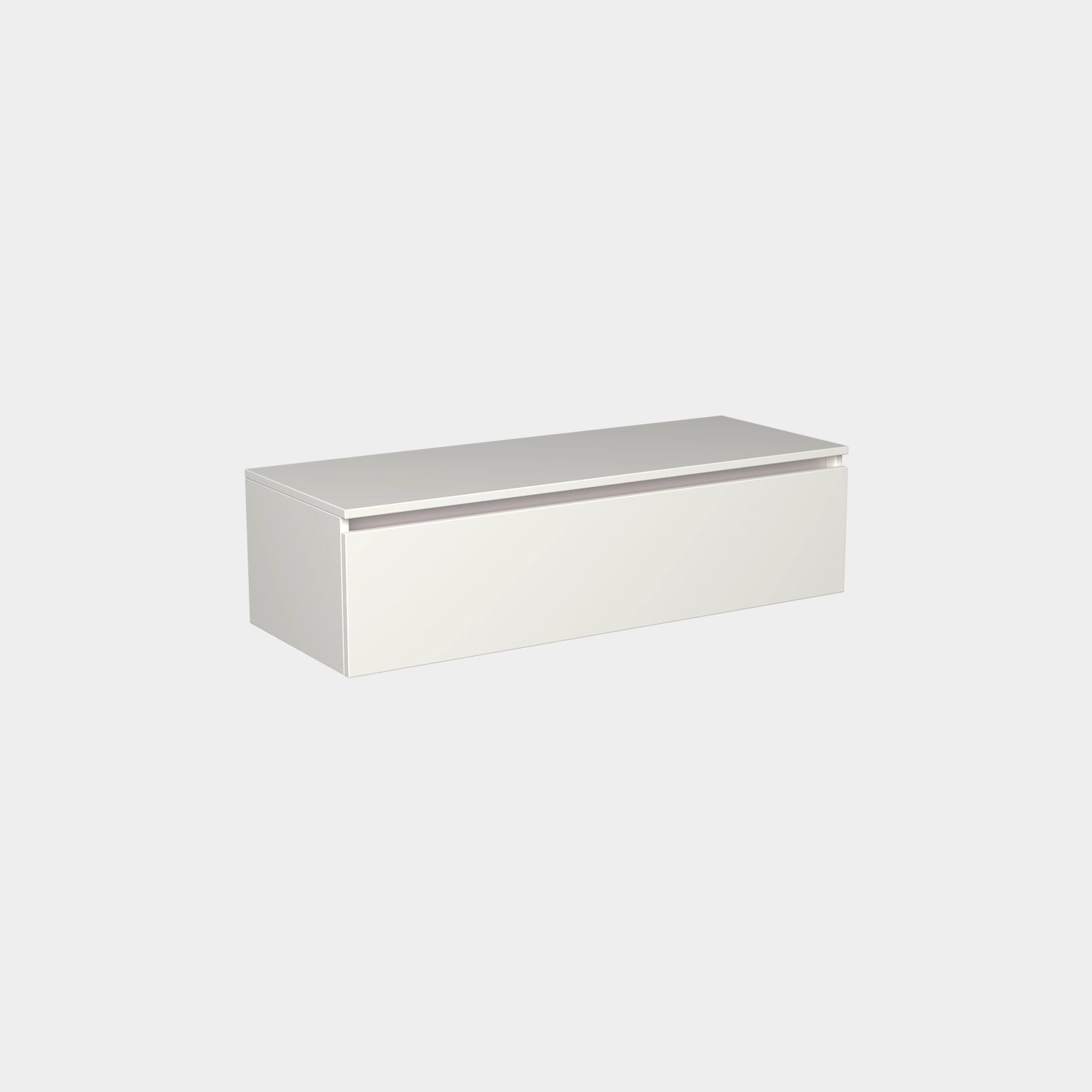 Dutchline Badmeubel Onderkast Mat Wit 120X46Cm 1 Lade 2 Uitsparingen