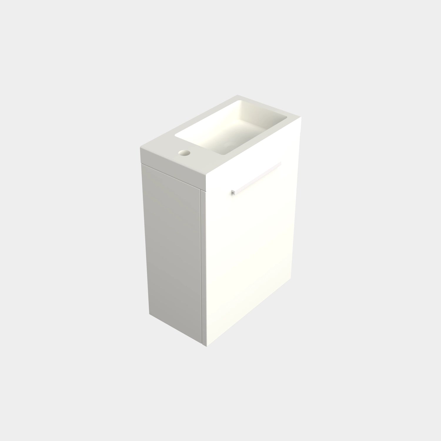 Dutchline Badmeubel Onderkast Mat Wit 36X18Cm 1 Deur (Links/Rechts)