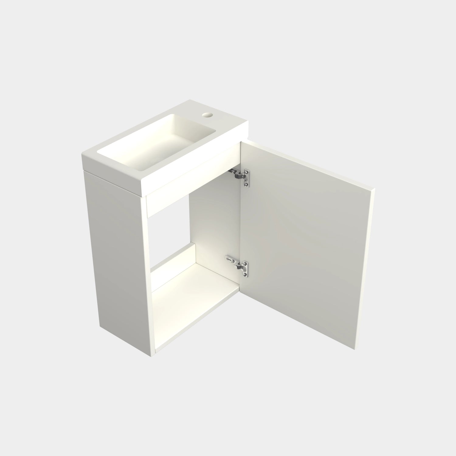 Dutchline Badmeubel Onderkast Mat Wit 36X18Cm 1 Deur (Links/Rechts)